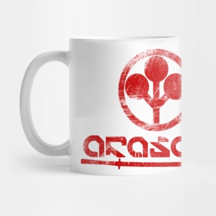 Arasaka Logo distressed red with sword Mug